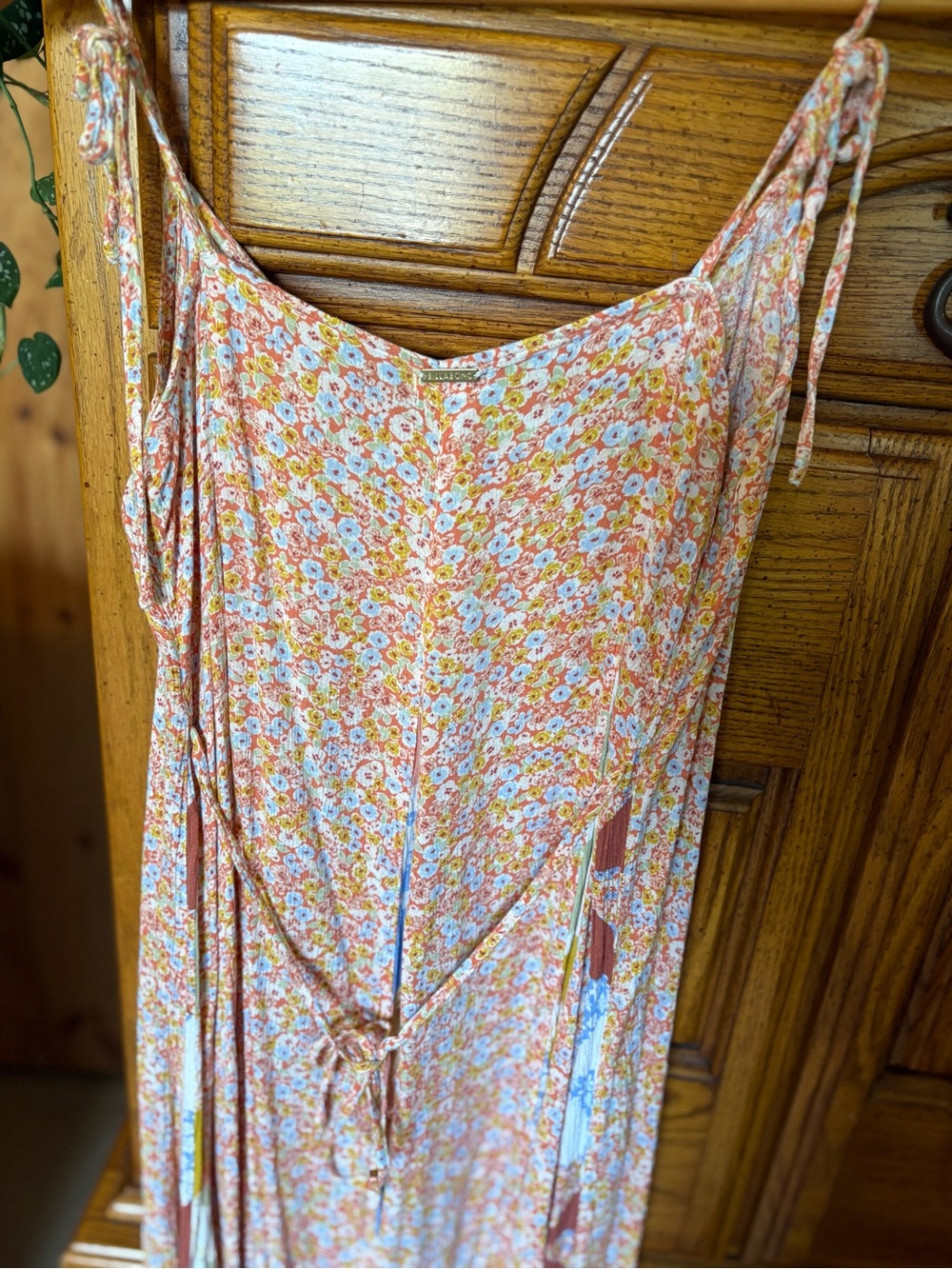 Billabong Floral and patchwork Print Maxi Slip Dress - Picture 5 of 6